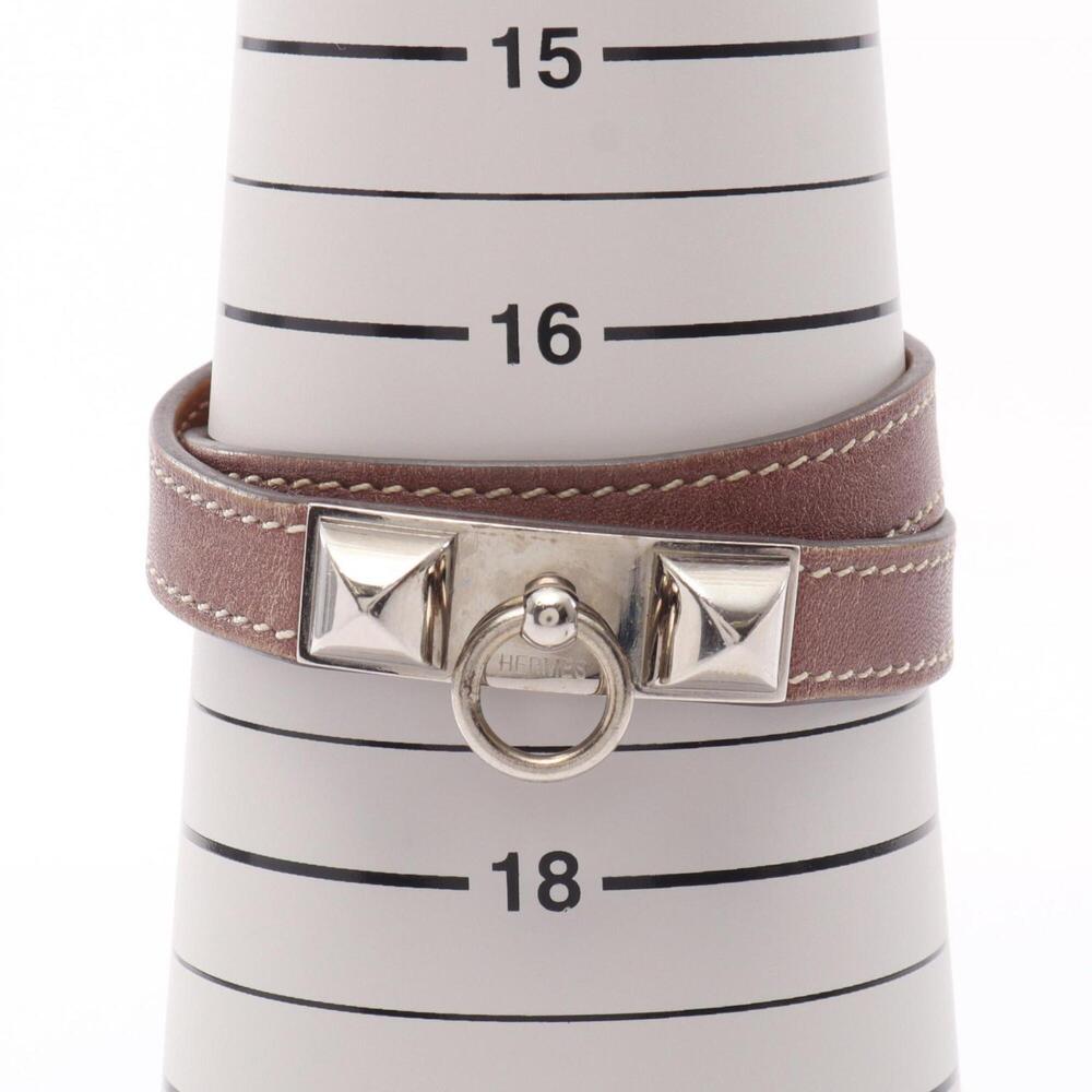 Hermes Rivale Double Tour Bracelet, Leather, Women's, Brown - Picture 6 of 8
